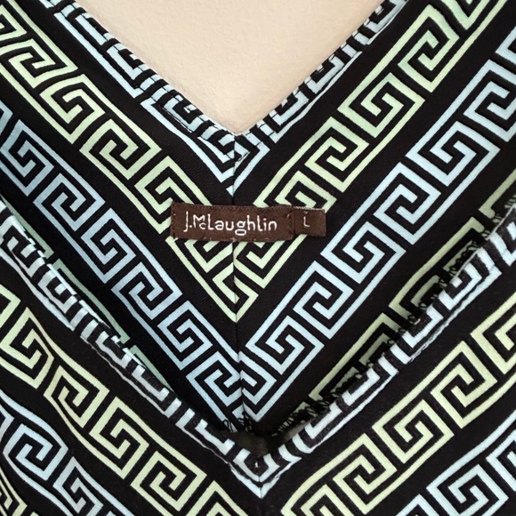 J. McLaughlinLarge Geometric Grecian Link Sheath Dress Catalina travel office - Picture 7 of 13